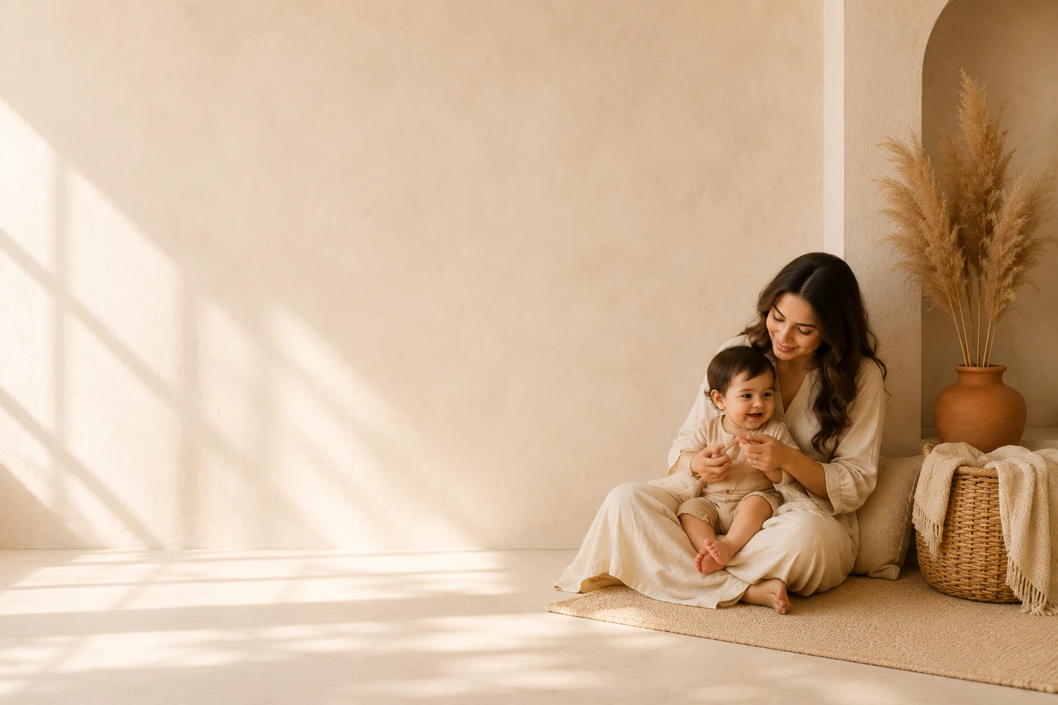 Mother and child in comfortable fashion